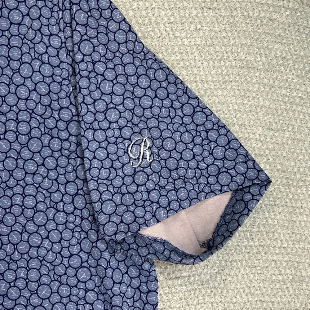 Peter Millar Polo Shirt Mens XL Blue Runner Performance Jersey Summer Comfort - Picture 5 of 16